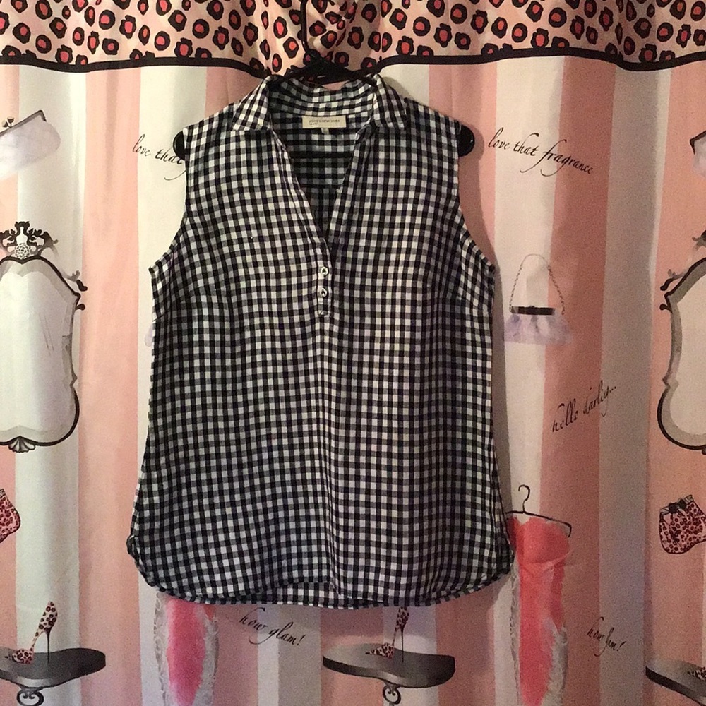 Jones New York Black & White Shirt 🛍 Size M